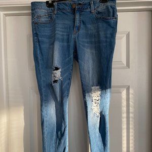 Distressed jeans